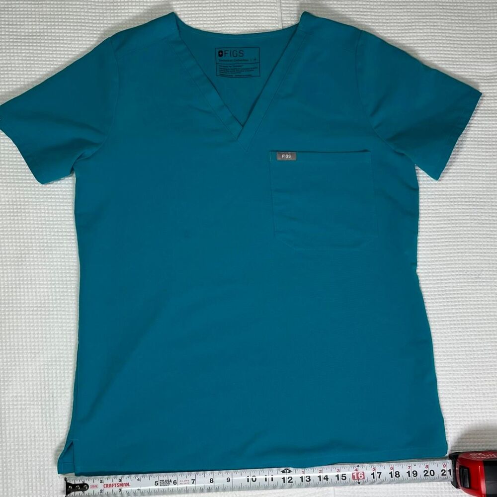Figs Women's Blue and Green Top